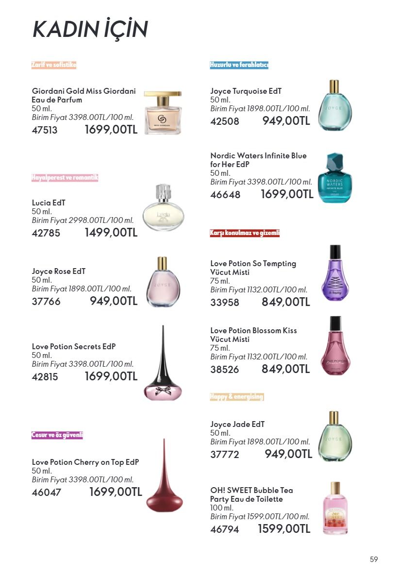 Oriflame 1 Haziran 2026 Aktüel Kataloğu Sayfa 59