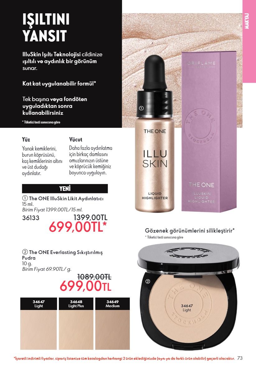 Oriflame 1 Haziran 2026 Aktüel Kataloğu Sayfa 73