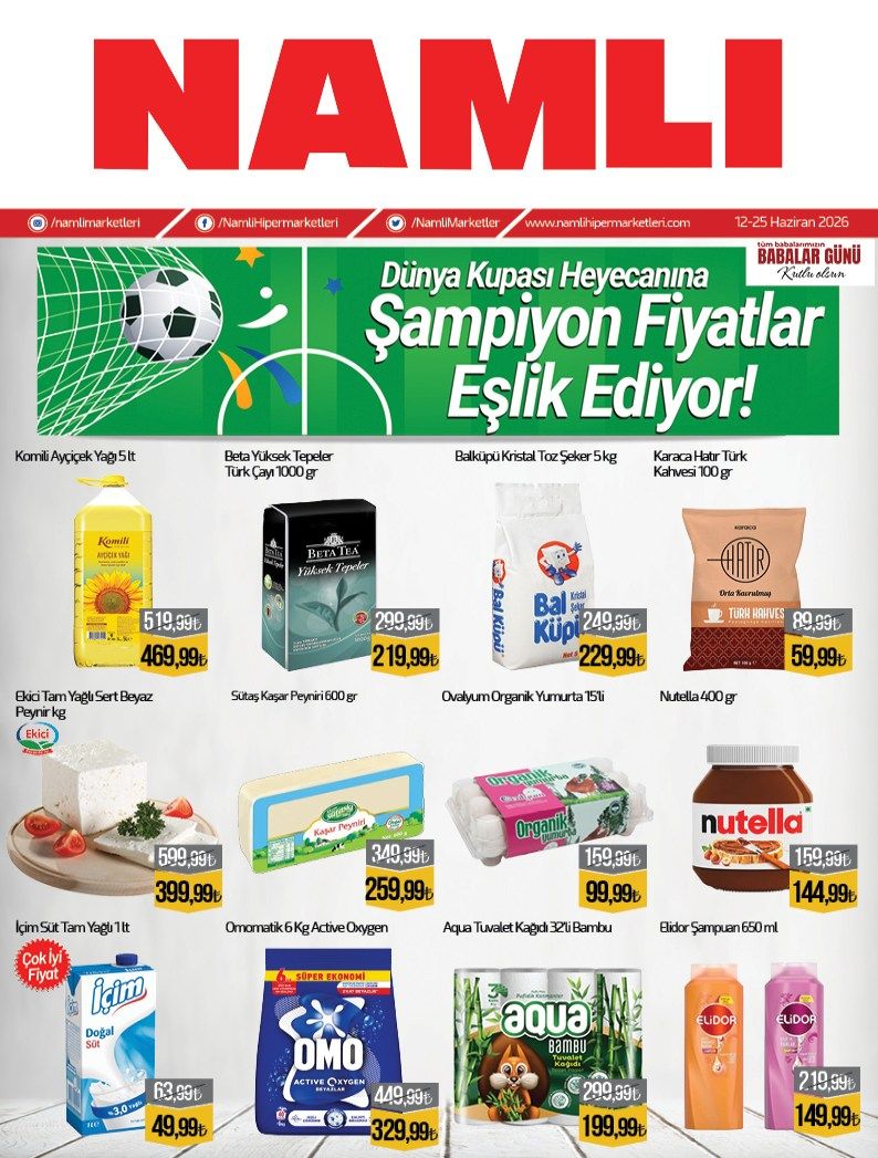 Namlihipermarketleri 12 Haziran 2026 Aktüel Kataloğu Sayfa 1