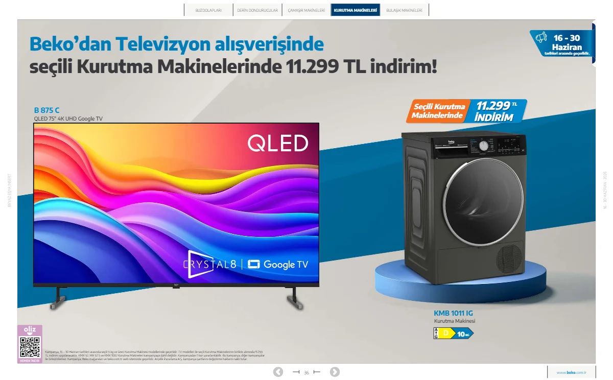 Beko 16 Haziran 2026 Aktüel Kataloğu Sayfa 36