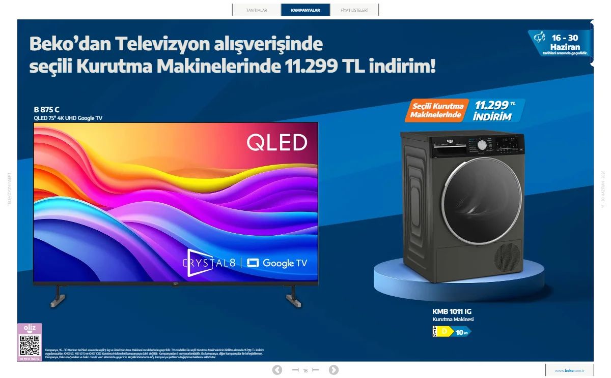 Beko 16 Haziran 2026 Aktüel Kataloğu Sayfa 18