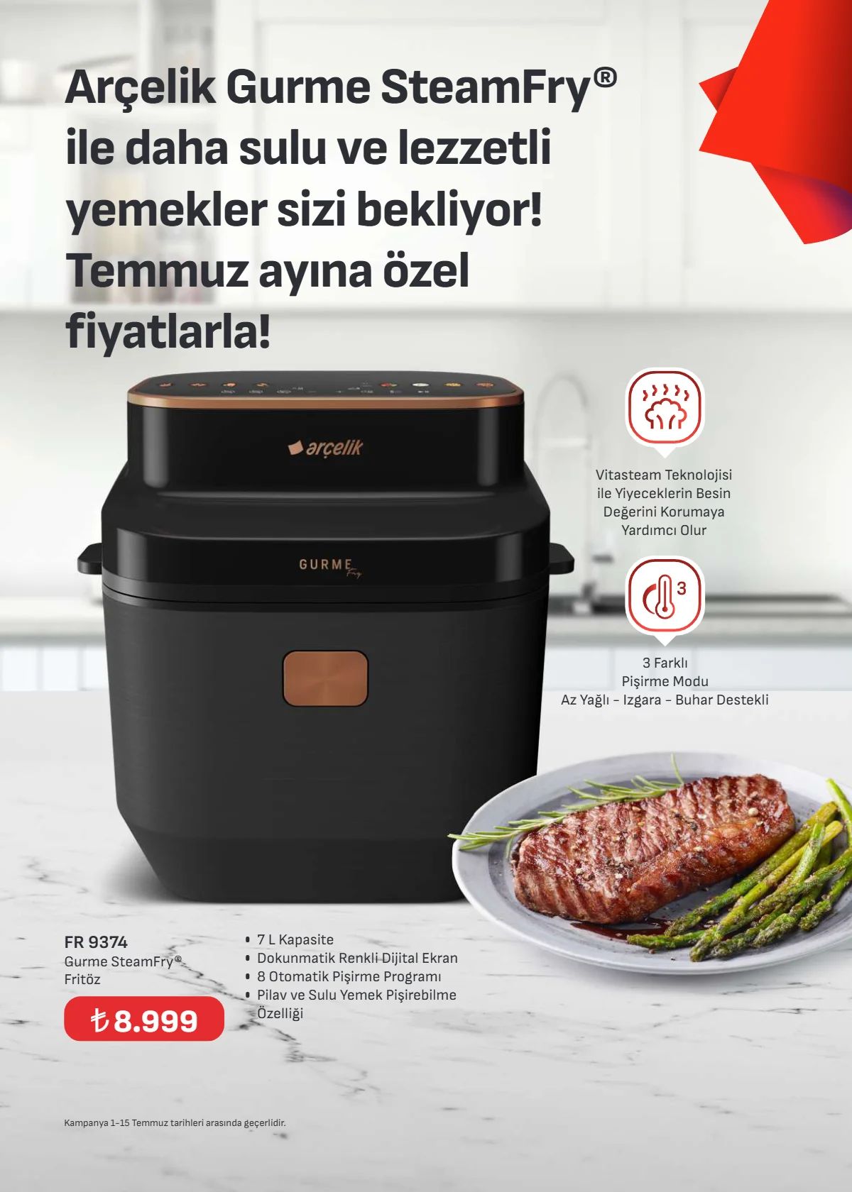 Arçelik 1 Temmuz 2026 Aktüel Kataloğu Sayfa 52