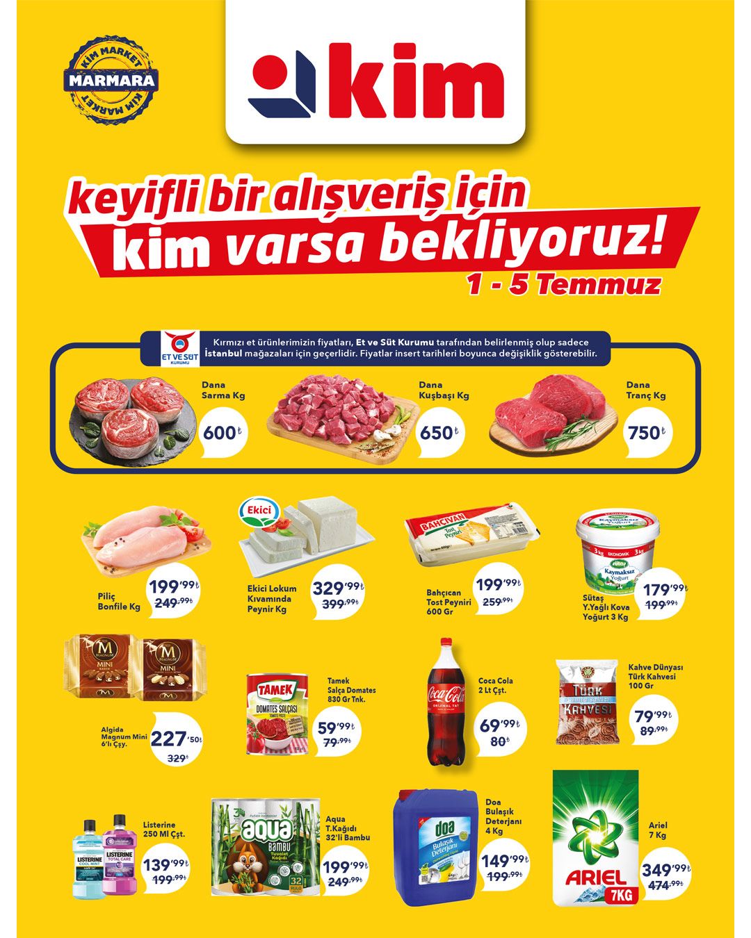 Kimmarket 1 Temmuz 2026 Aktüel Kataloğu Sayfa 1
