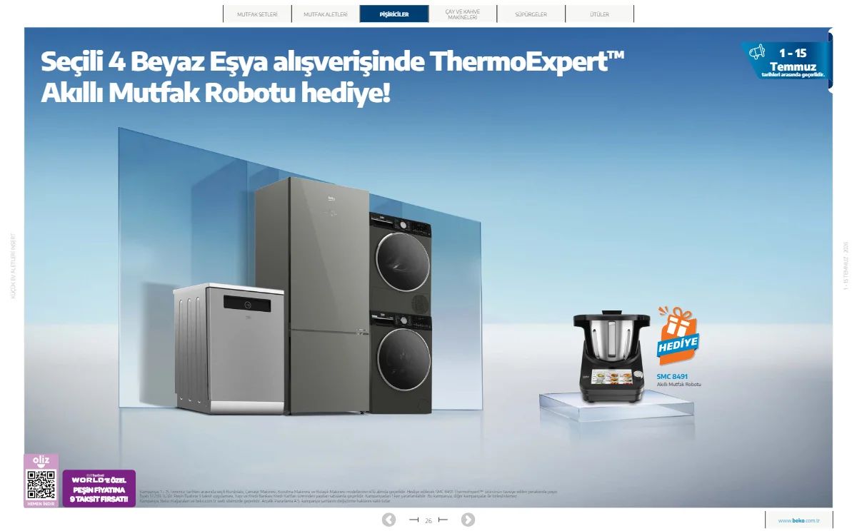 Beko 1 Temmuz 2026 Aktüel Kataloğu Sayfa 26