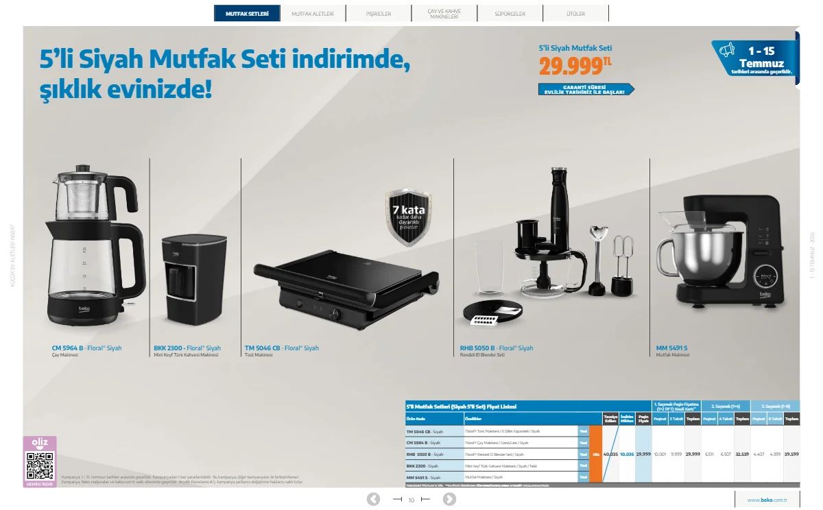 Beko 1 Temmuz 2026 Aktüel Kataloğu Sayfa 10