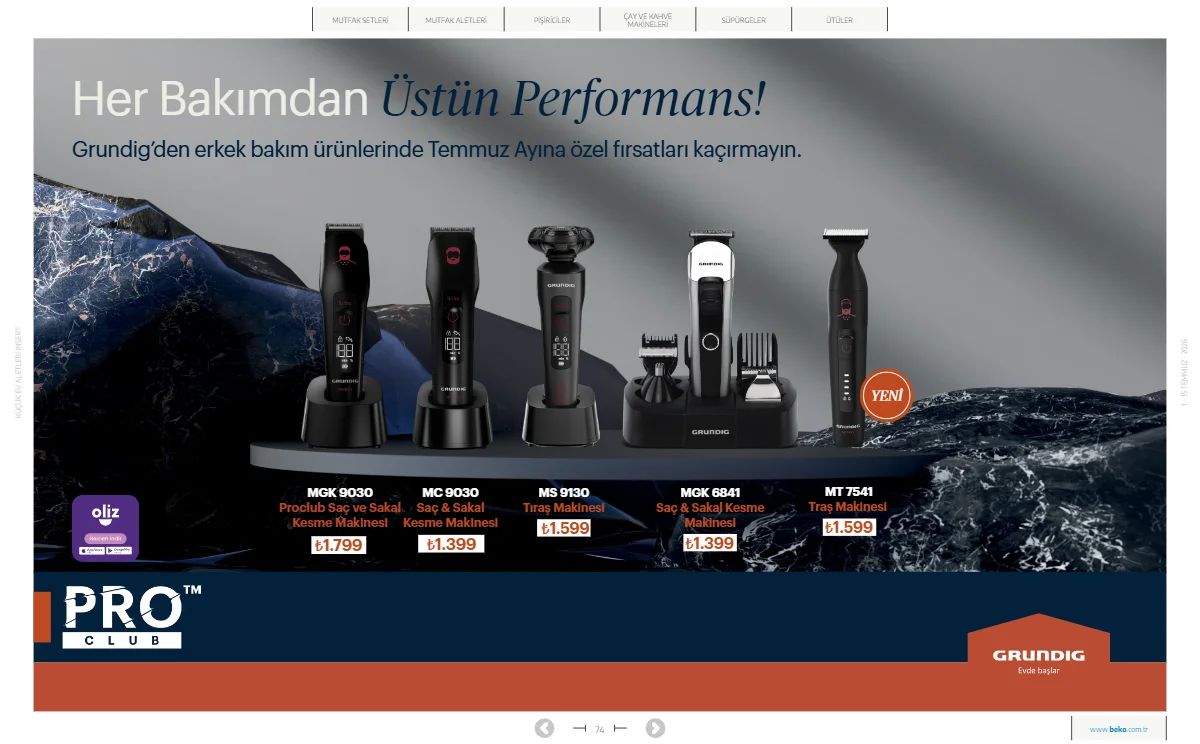 Beko 1 Temmuz 2026 Aktüel Kataloğu Sayfa 74
