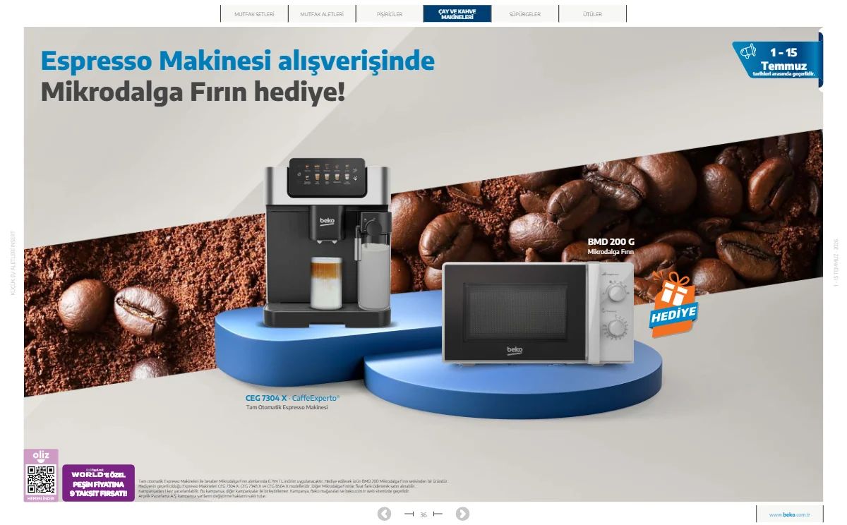 Beko 1 Temmuz 2026 Aktüel Kataloğu Sayfa 36