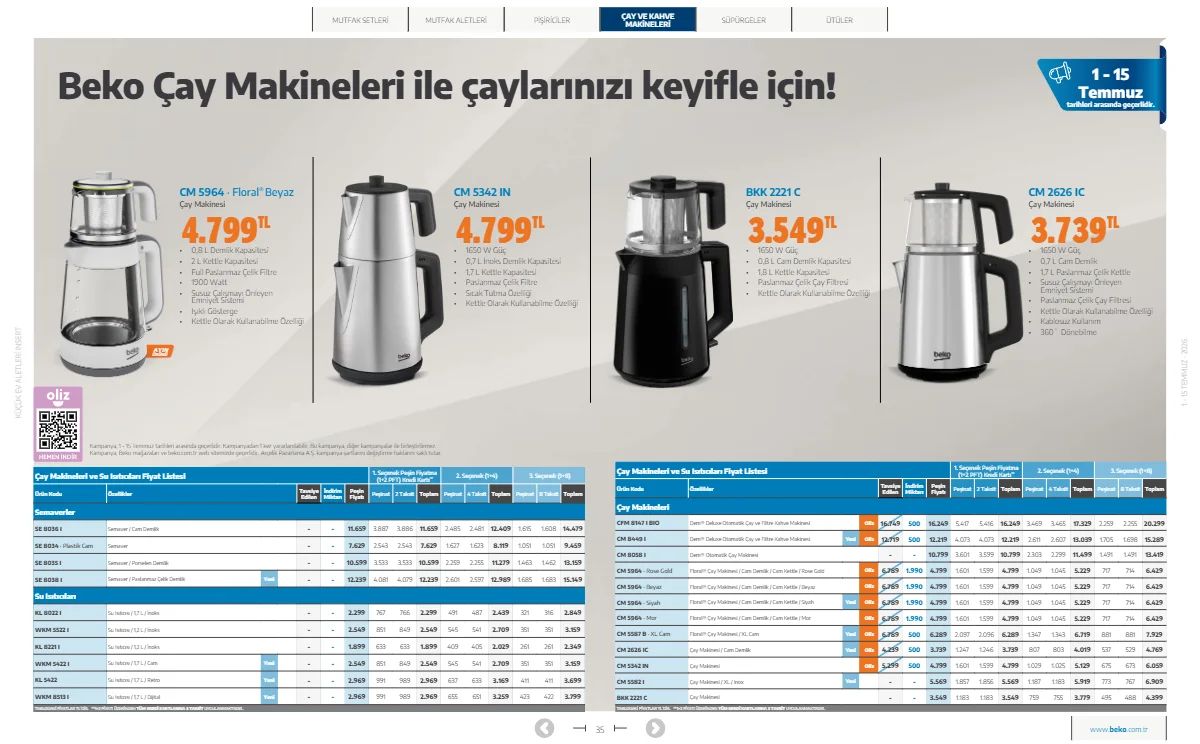 Beko 1 Temmuz 2026 Aktüel Kataloğu Sayfa 35