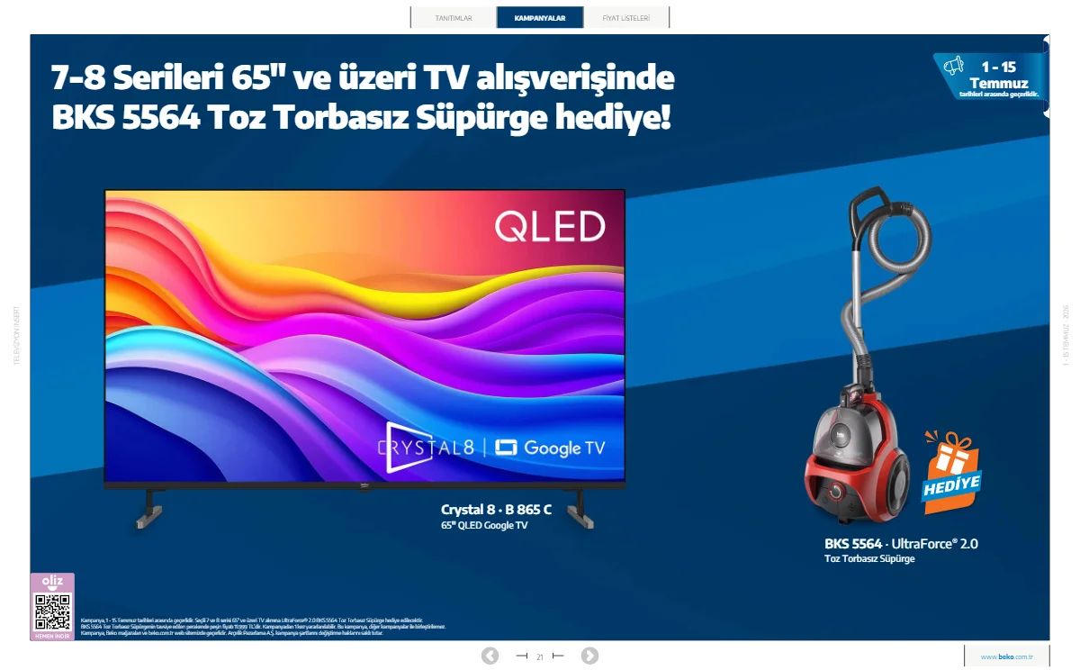 Beko 1 Temmuz 2026 Aktüel Kataloğu Sayfa 21