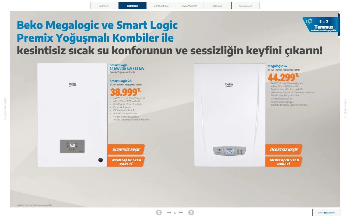 Beko 1 Temmuz 2026 Aktüel Kataloğu Sayfa 15