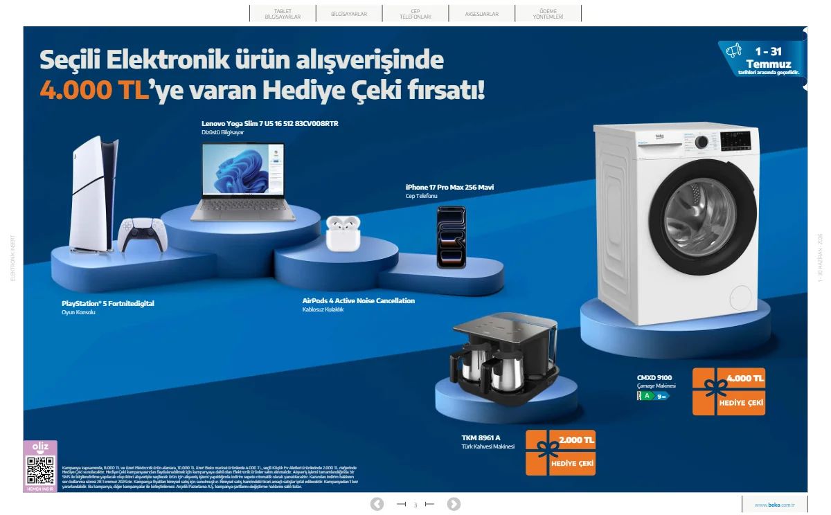 Beko 1 Temmuz 2026 Aktüel Kataloğu Sayfa 3
