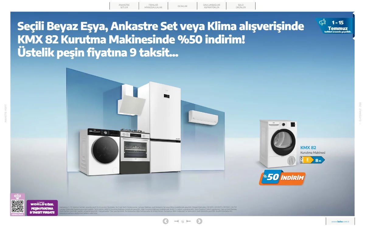 Beko 1 Temmuz 2026 Aktüel Kataloğu Sayfa 13