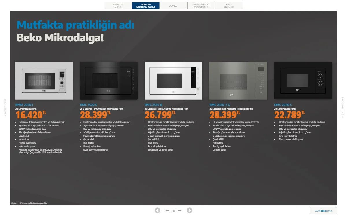 Beko 1 Temmuz 2026 Aktüel Kataloğu Sayfa 30