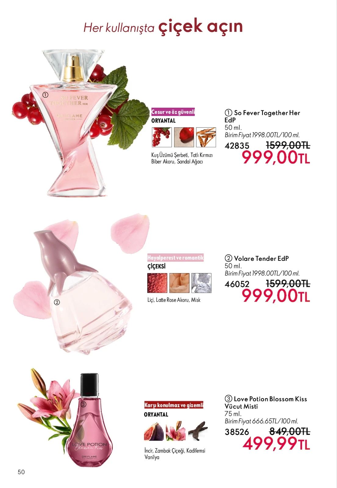 Oriflame 1 Temmuz 2026 Aktüel Kataloğu Sayfa 50