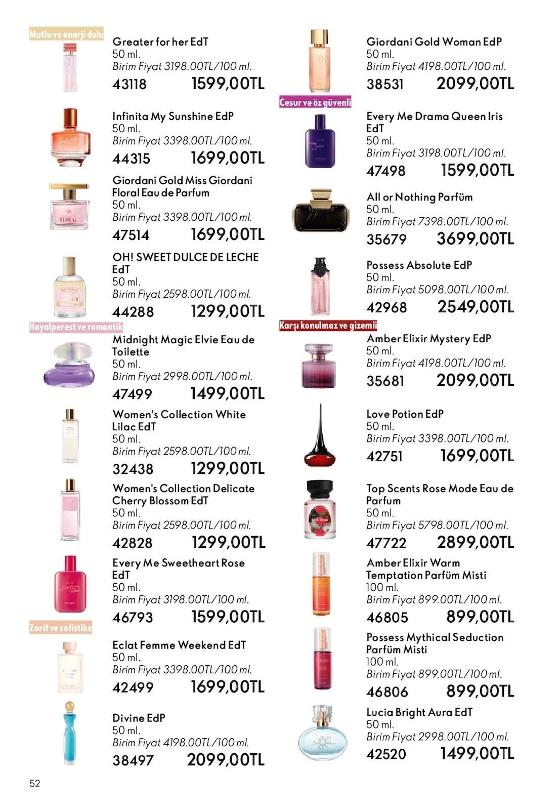 Oriflame 1 Temmuz 2026 Aktüel Kataloğu Sayfa 52