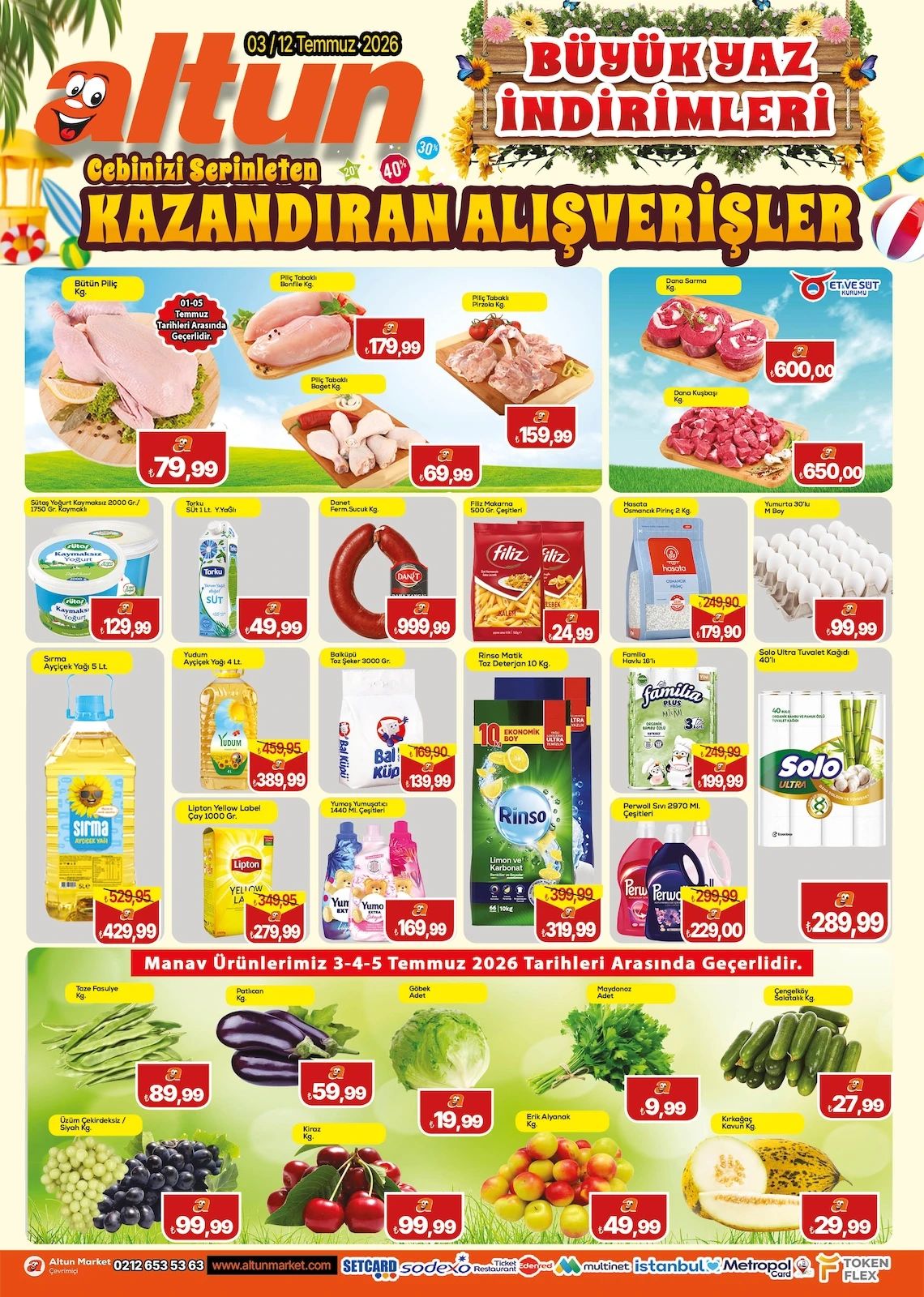Altunmarket 3 Temmuz 2026 Aktüel Kataloğu Sayfa 1