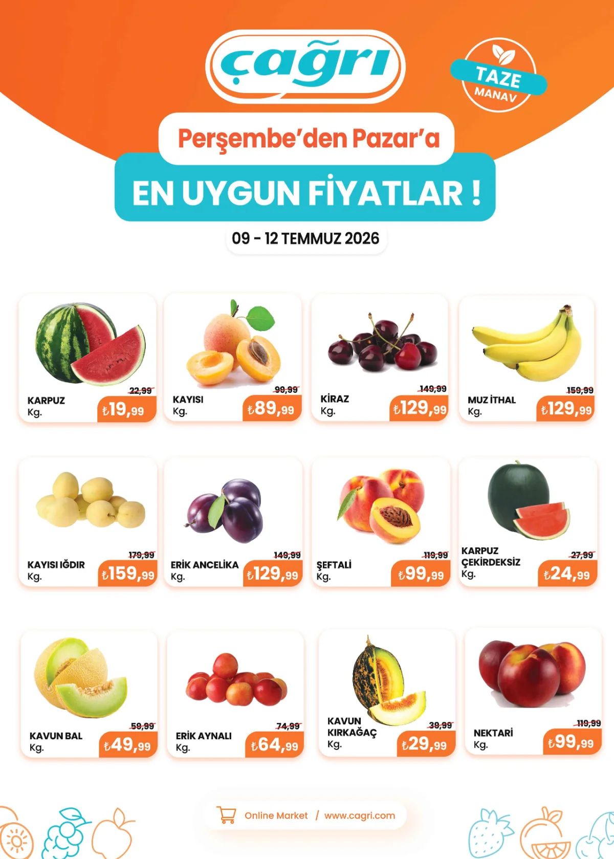 Çağrı Market 9 Temmuz 2026 Aktüel Kataloğu Sayfa 1