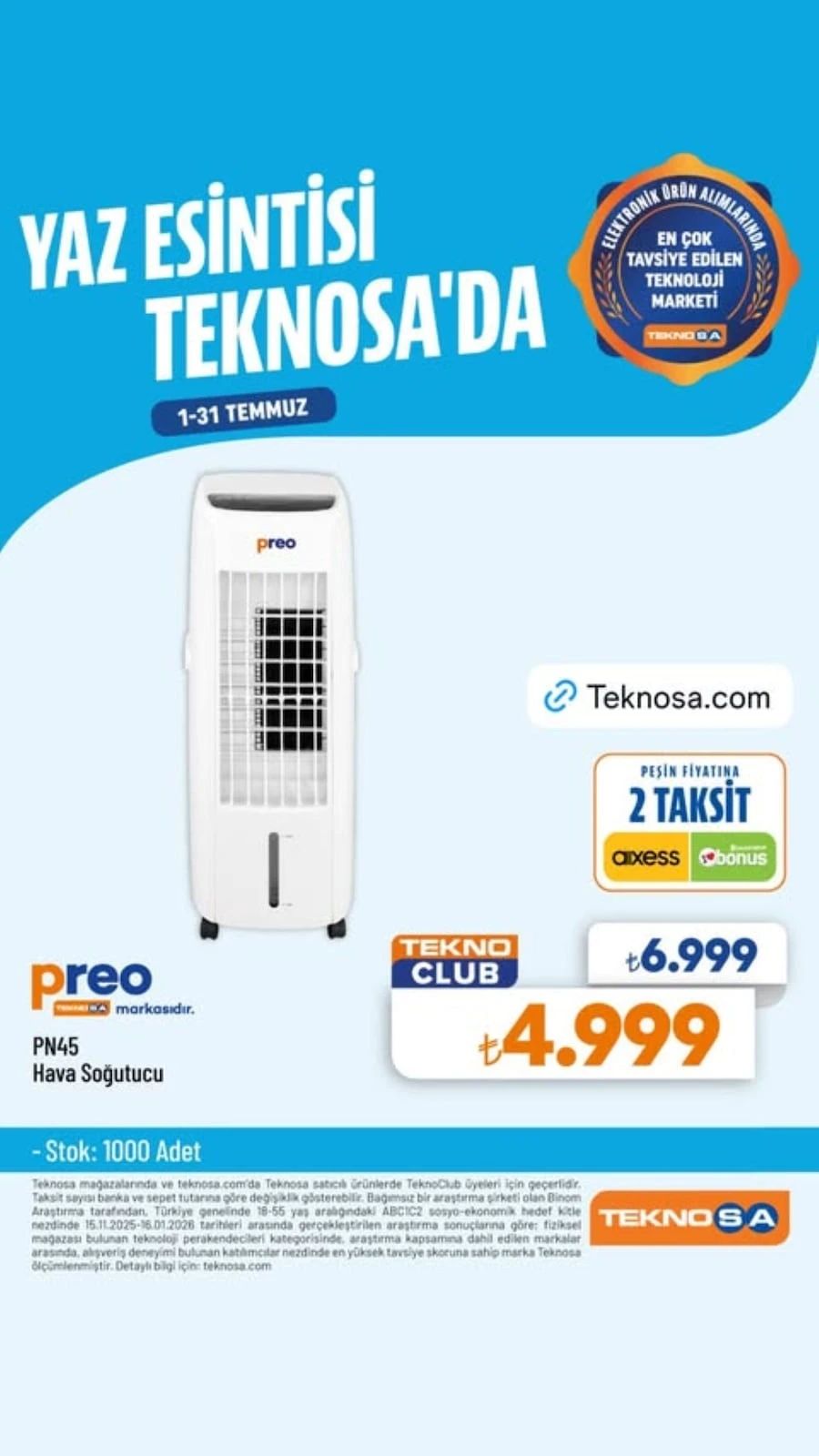 Teknosa 1 Temmuz 2026 Aktüel Kataloğu Sayfa 1