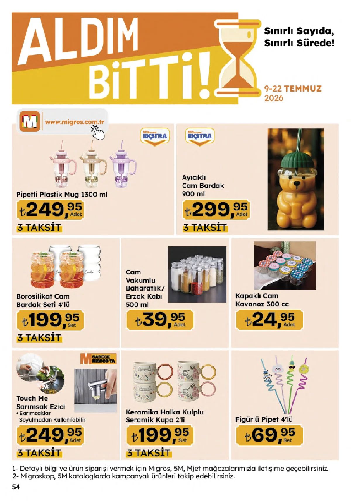 Migros 9 Temmuz 2026 Aktüel Kataloğu Sayfa 54