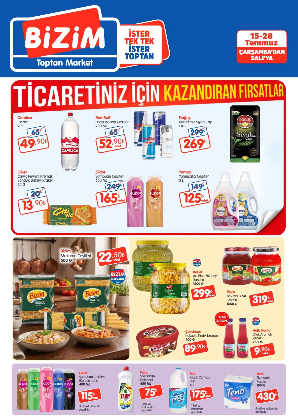 15 Temmuz Bizim Toptan Kataloğu 2026 Sayfa 1
