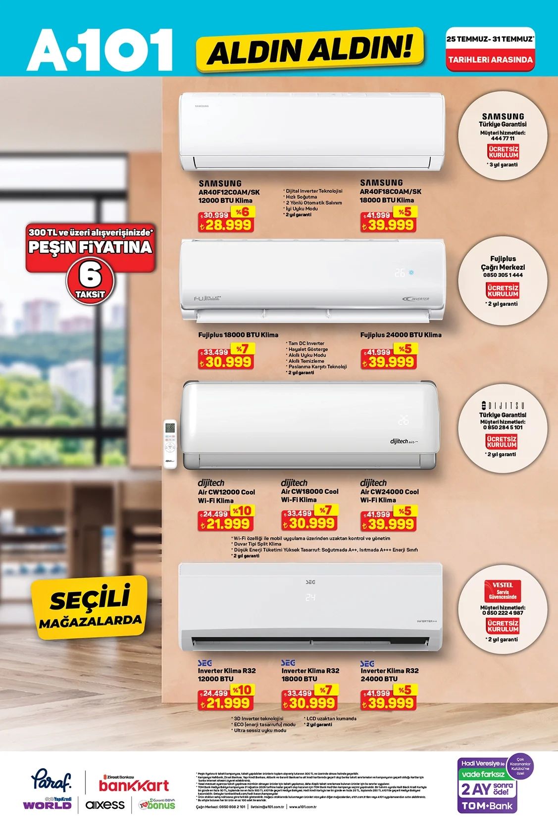 25 Temmuz A101 Kataloğu 2026 Sayfa 1