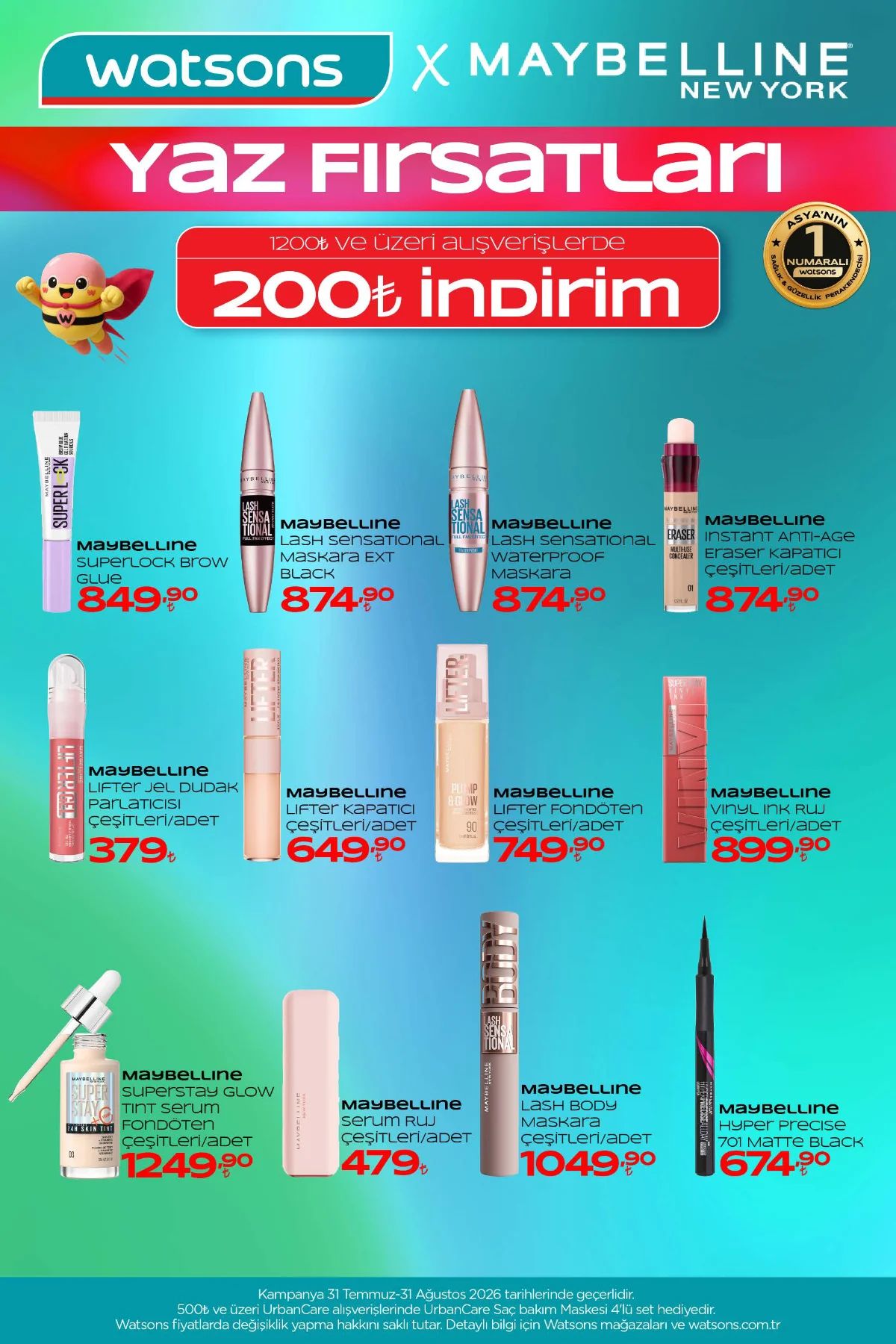 31 Temmuz Watsons Kataloğu 2026 Sayfa 9