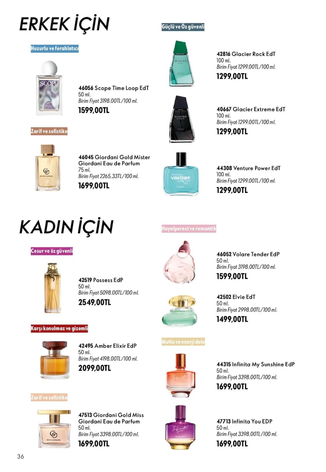 1 Ağustos Oriflame Kataloğu 2026 Sayfa 36