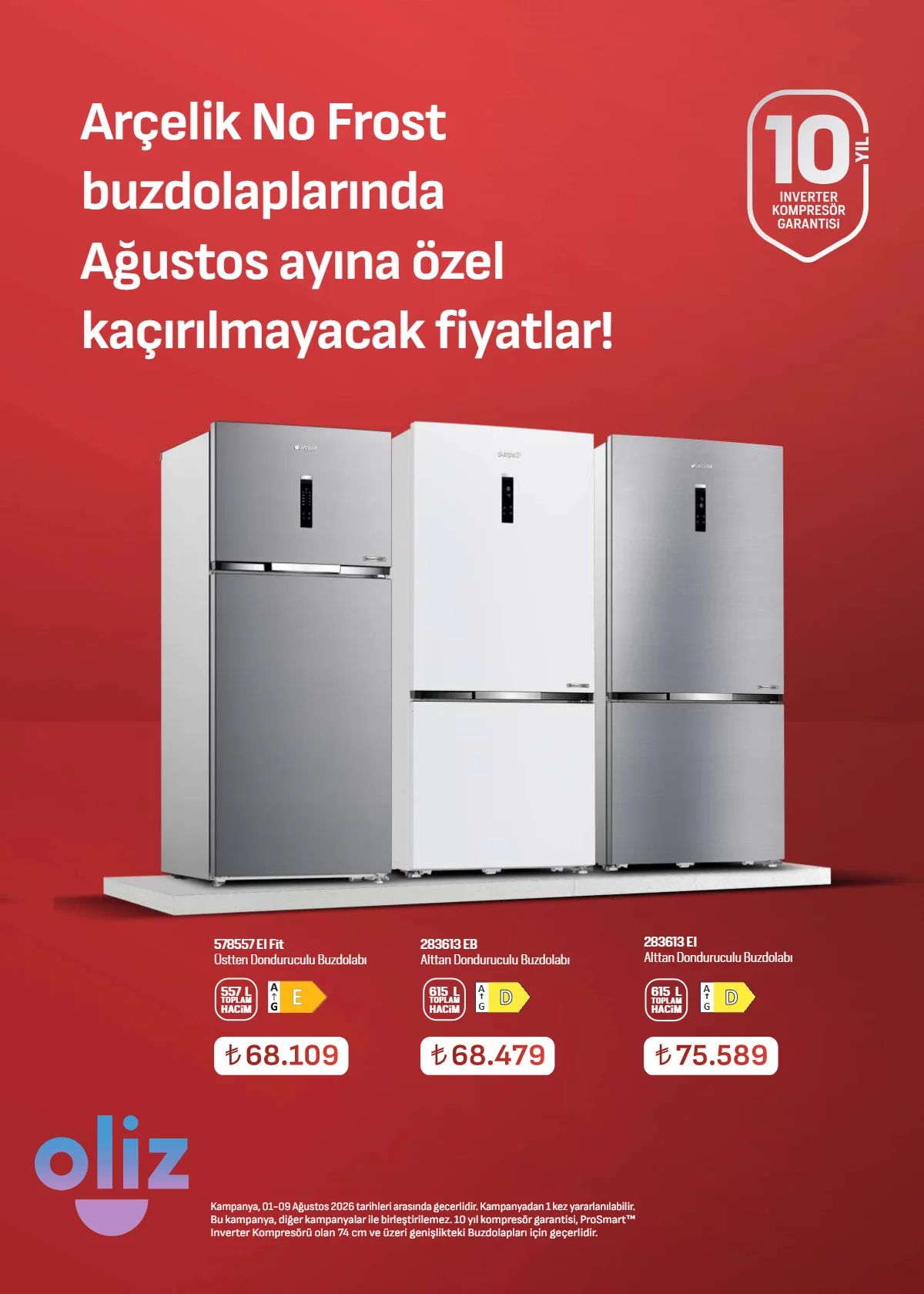 1 Ağustos Arçelik Kataloğu 2026 Sayfa 13
