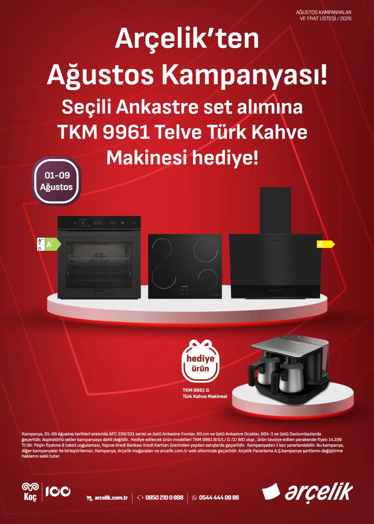 1 Ağustos Arçelik Kataloğu 2026 Sayfa 1