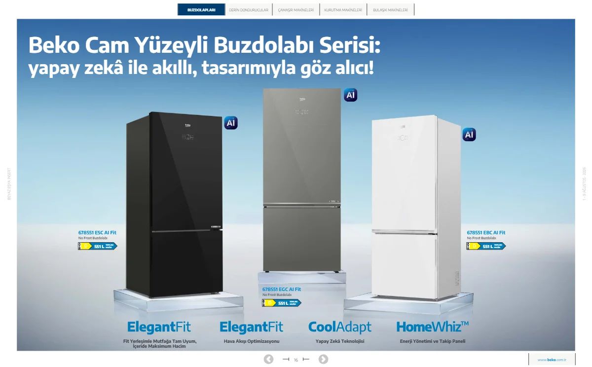 1 Ağustos Beko Kataloğu 2026 Sayfa 16