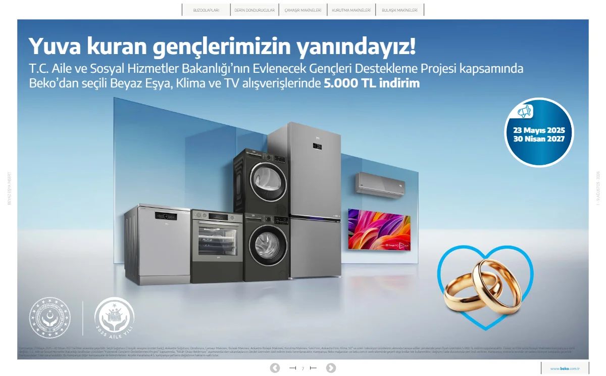 1 Ağustos Beko Kataloğu 2026 Sayfa 7