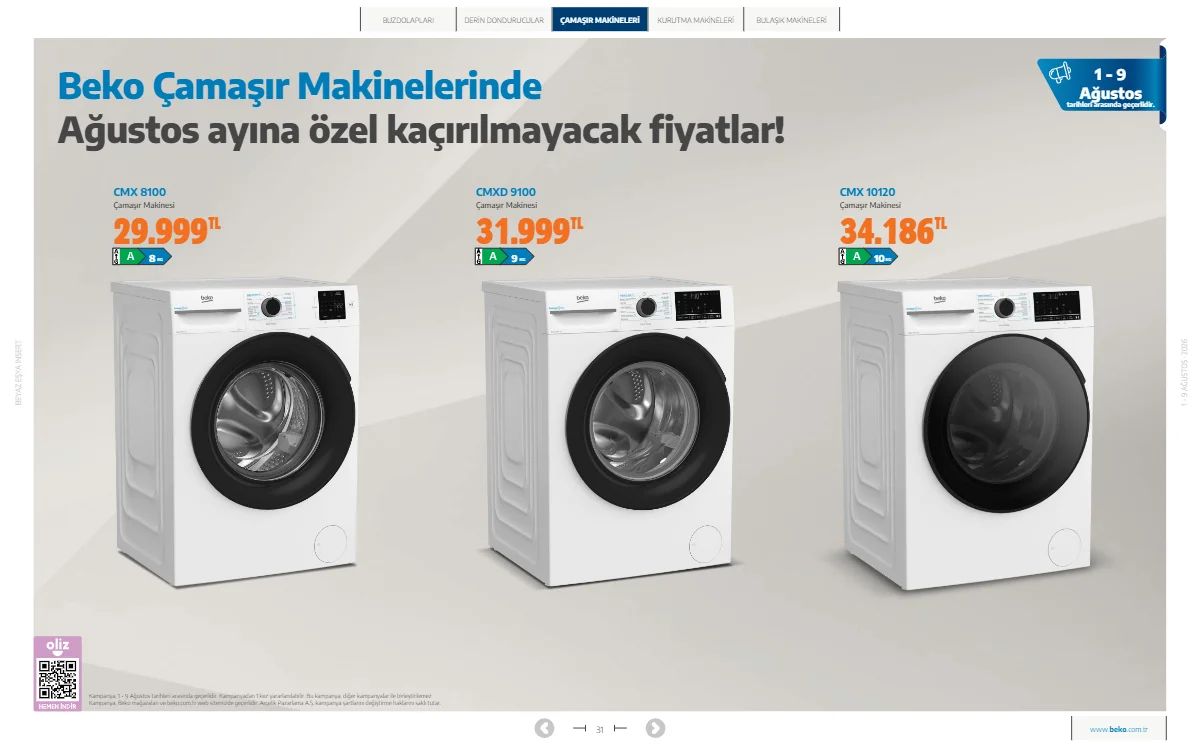 1 Ağustos Beko Kataloğu 2026 Sayfa 31