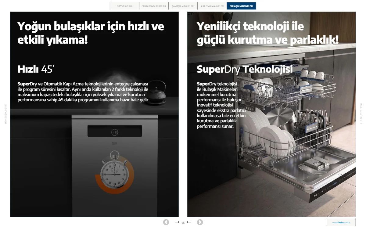 1 Ağustos Beko Kataloğu 2026 Sayfa 46