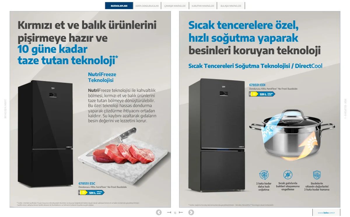 1 Ağustos Beko Kataloğu 2026 Sayfa 13