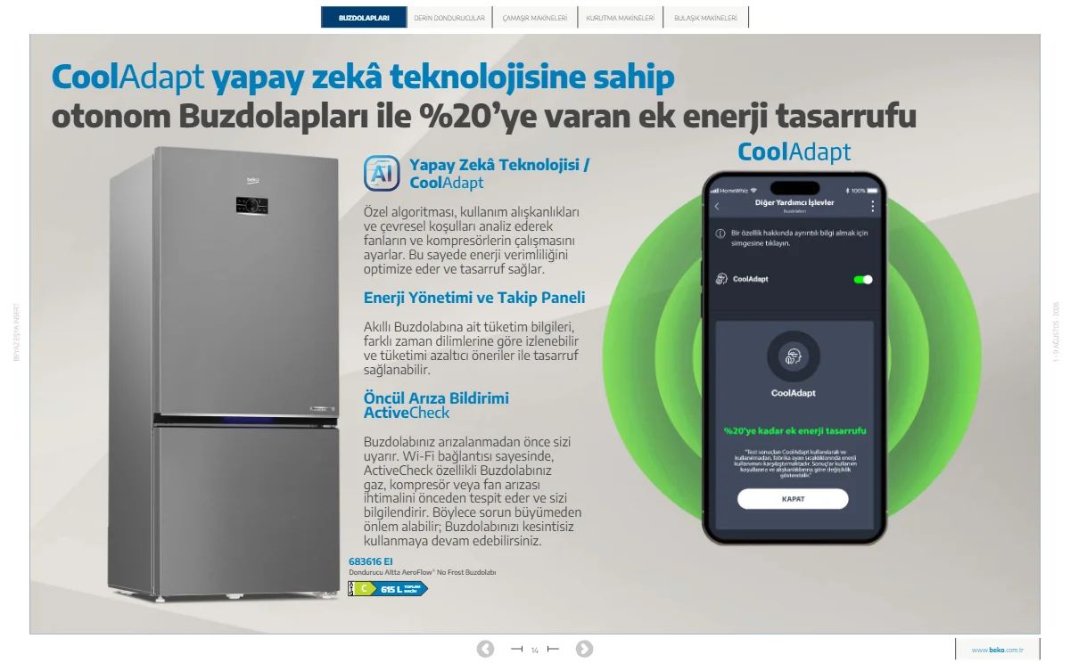 1 Ağustos Beko Kataloğu 2026 Sayfa 14