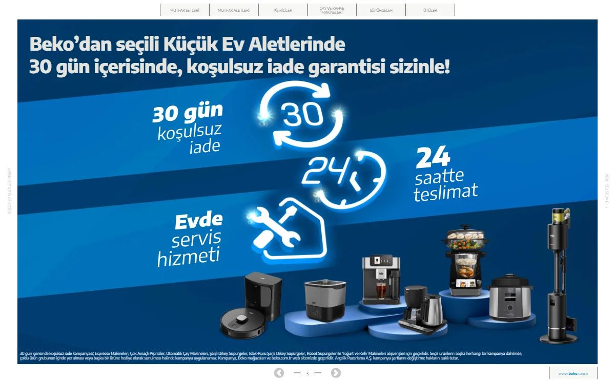 1 Ağustos Beko Kataloğu 2026 Sayfa 3