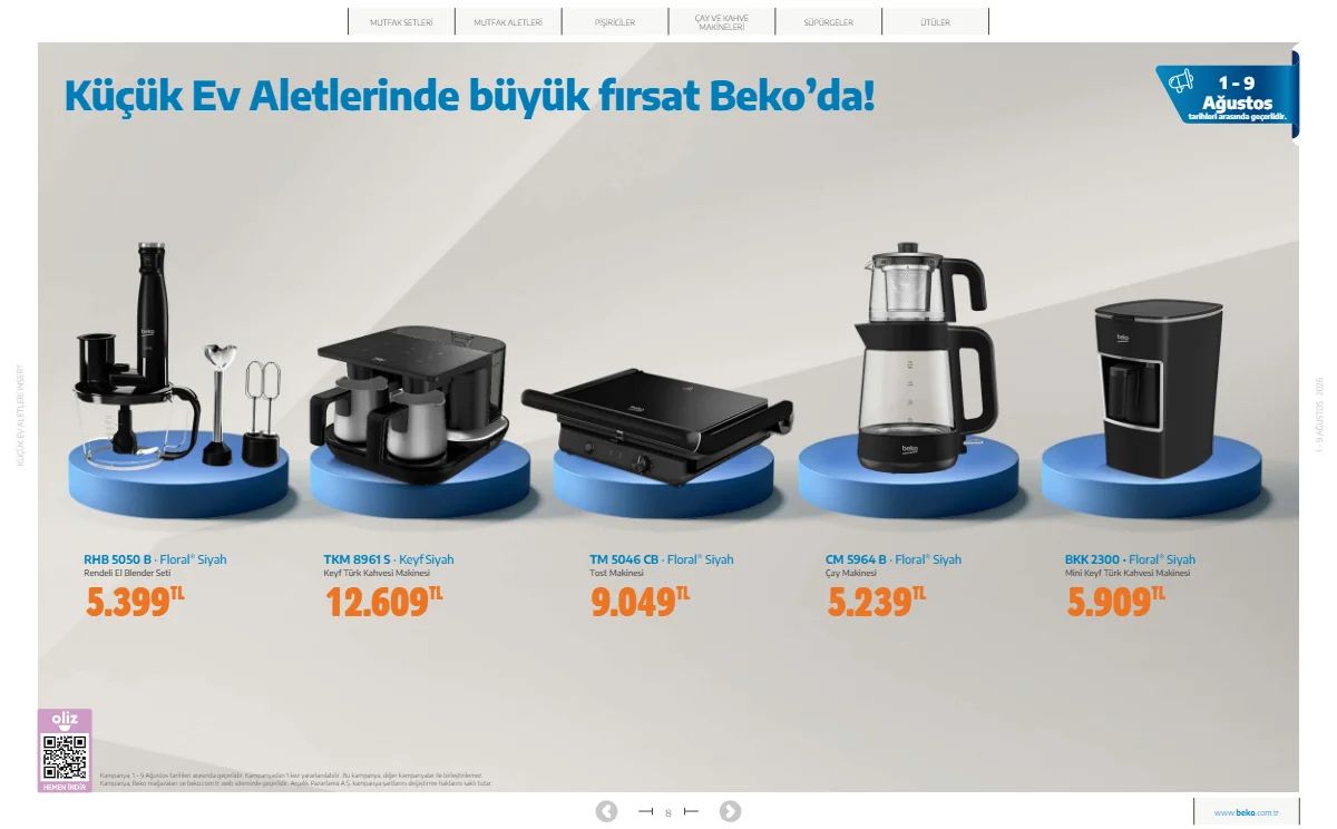 1 Ağustos Beko Kataloğu 2026 Sayfa 8