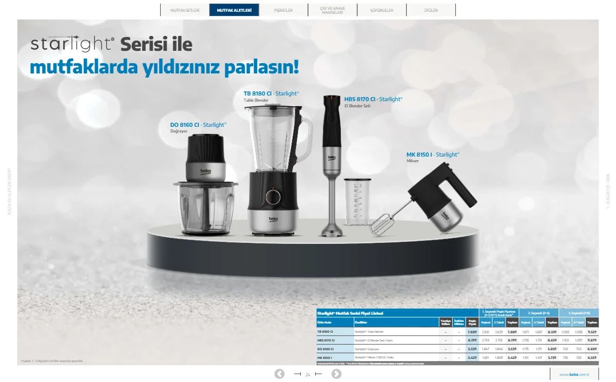 1 Ağustos Beko Kataloğu 2026 Sayfa 24