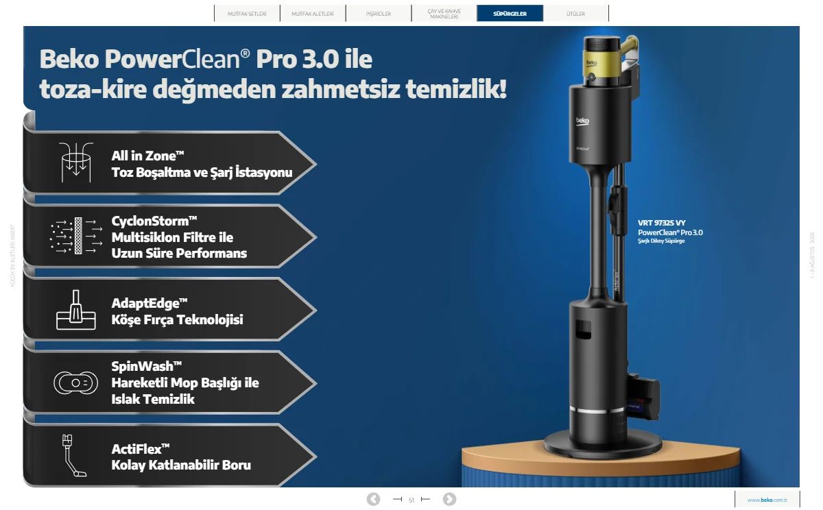 1 Ağustos Beko Kataloğu 2026 Sayfa 51