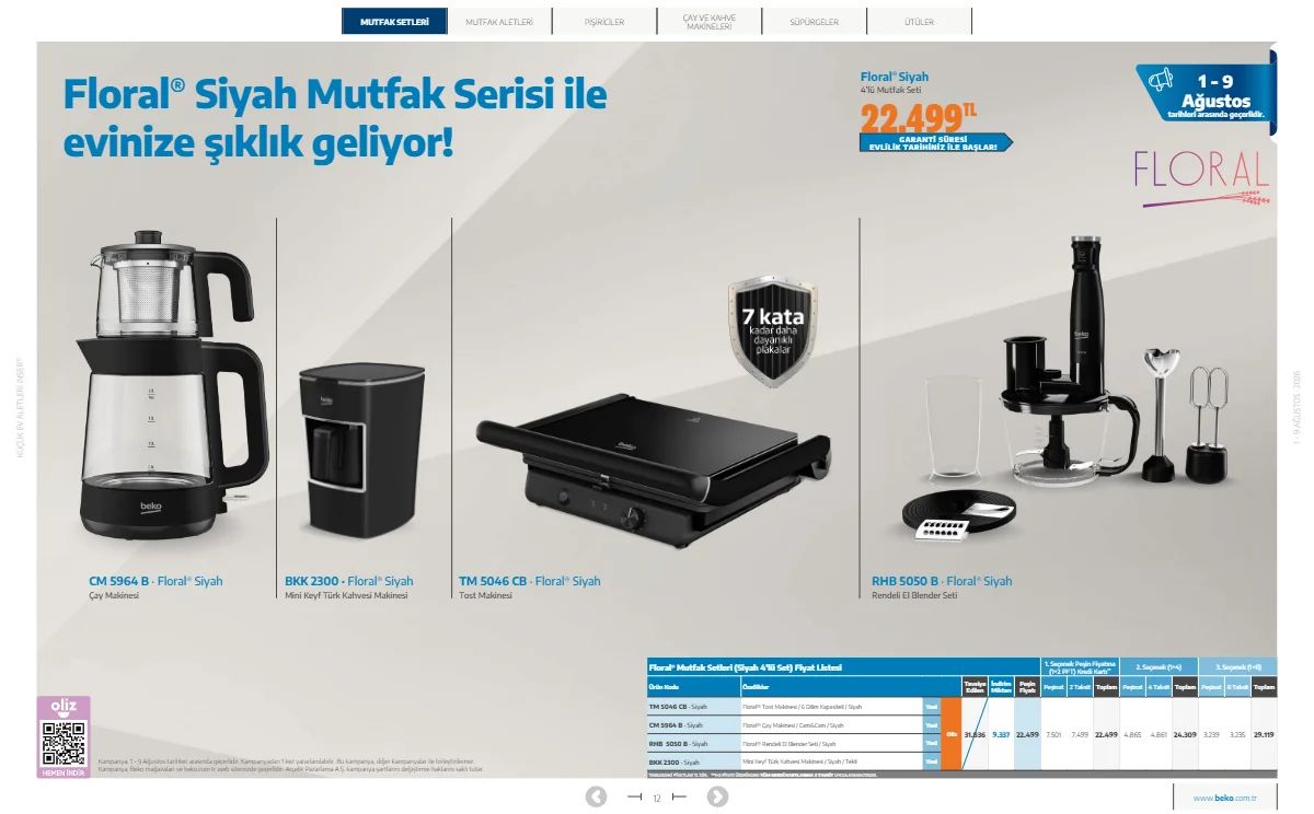 1 Ağustos Beko Kataloğu 2026 Sayfa 12