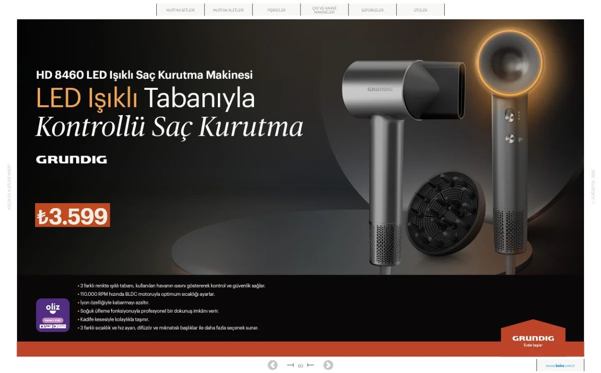1 Ağustos Beko Kataloğu 2026 Sayfa 80