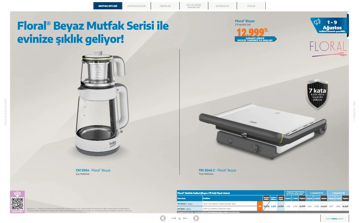 1 Ağustos Beko Kataloğu 2026 Sayfa 19