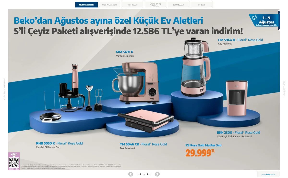 1 Ağustos Beko Kataloğu 2026 Sayfa 21