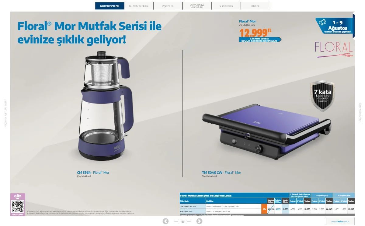 1 Ağustos Beko Kataloğu 2026 Sayfa 18