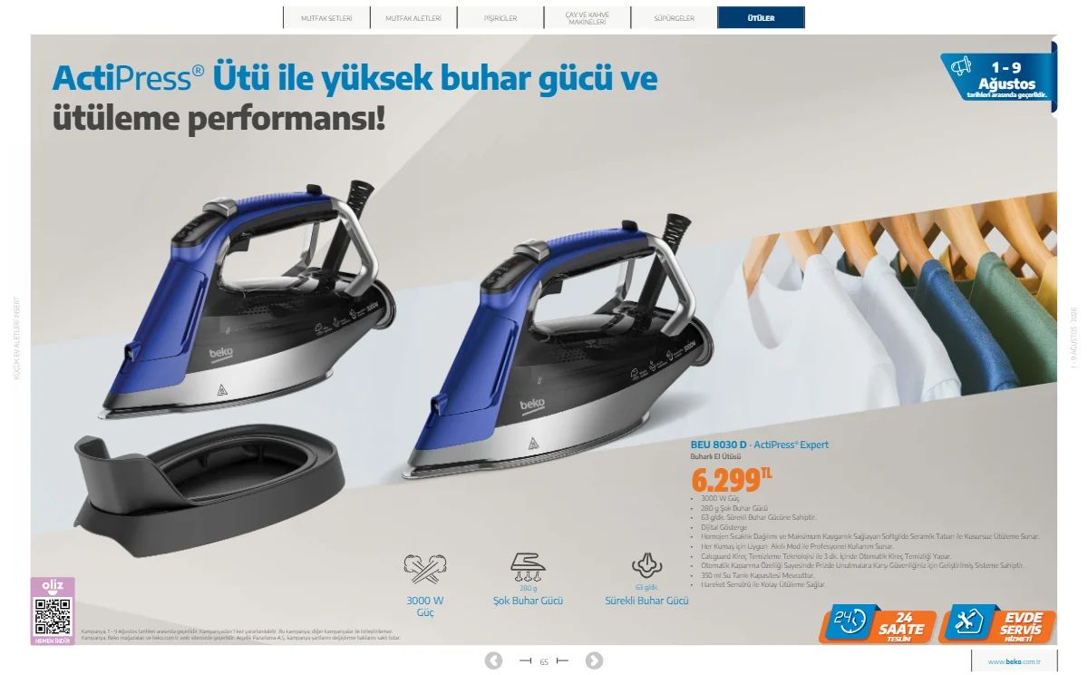 1 Ağustos Beko Kataloğu 2026 Sayfa 65