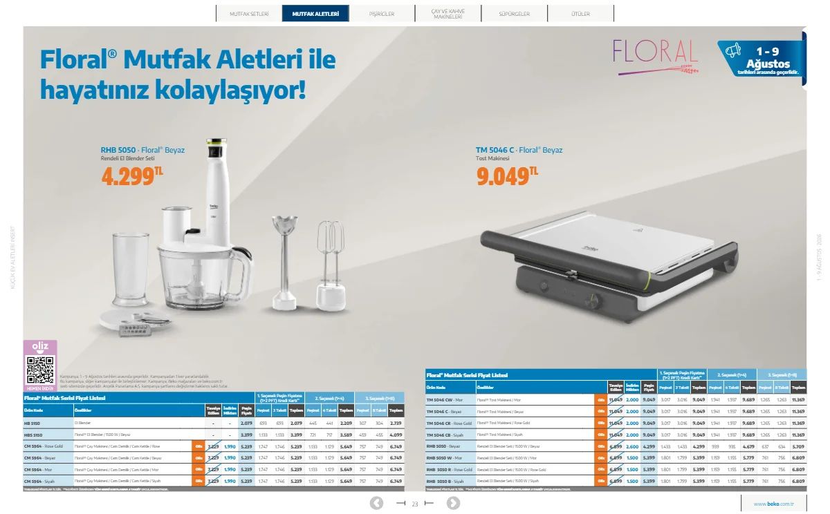 1 Ağustos Beko Kataloğu 2026 Sayfa 23