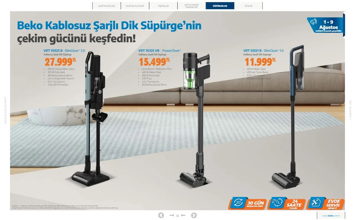 1 Ağustos Beko Kataloğu 2026 Sayfa 53