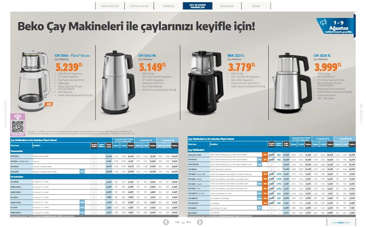 1 Ağustos Beko Kataloğu 2026 Sayfa 40