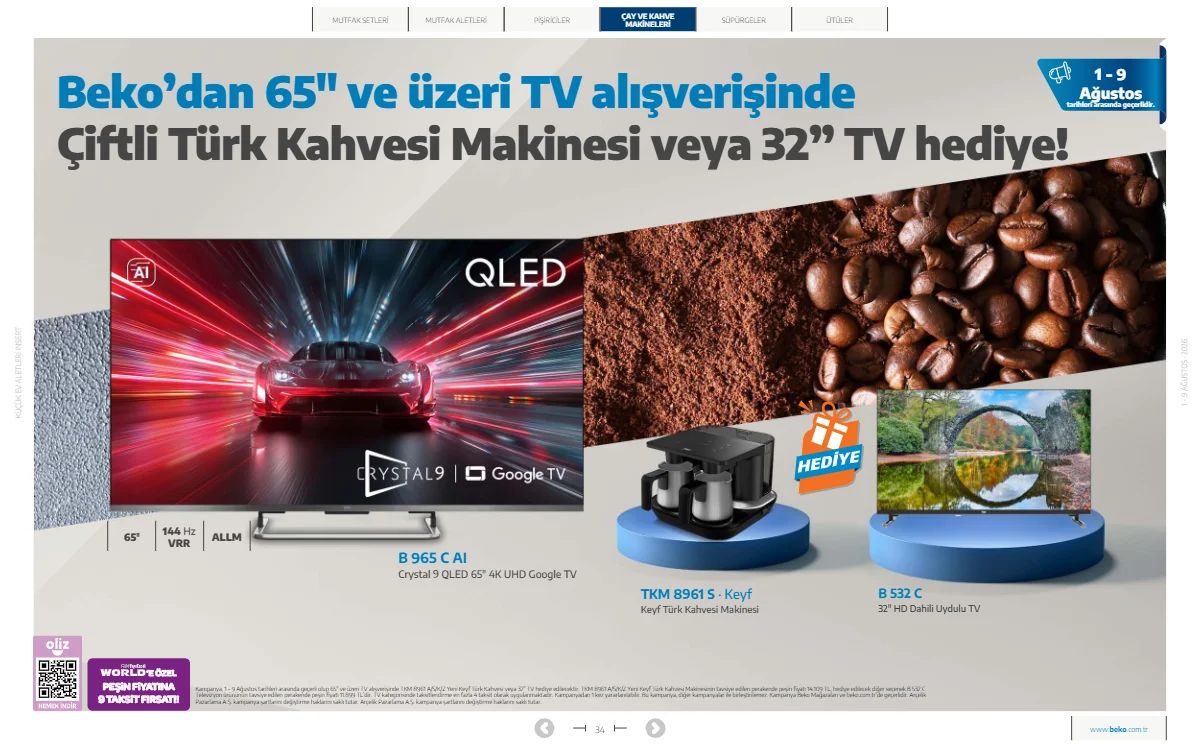 1 Ağustos Beko Kataloğu 2026 Sayfa 34