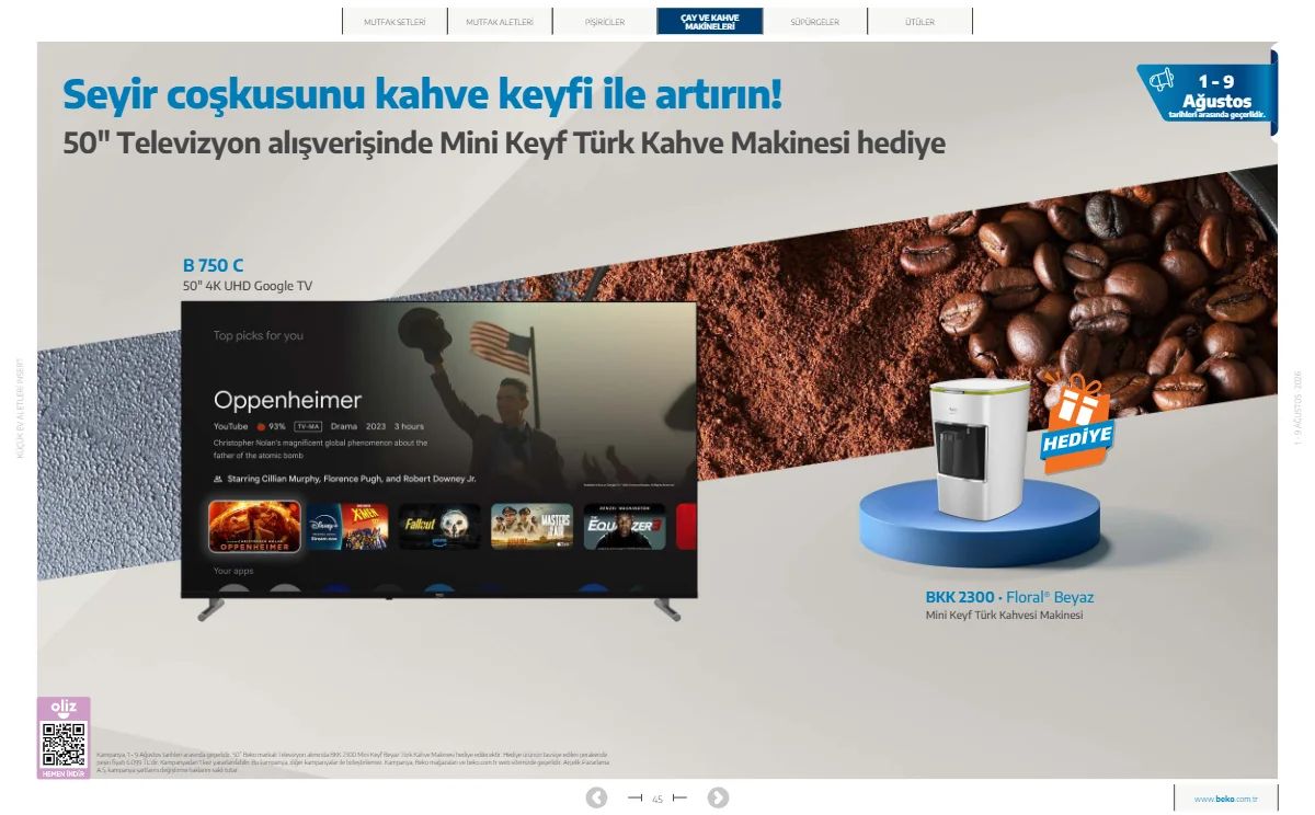 1 Ağustos Beko Kataloğu 2026 Sayfa 45